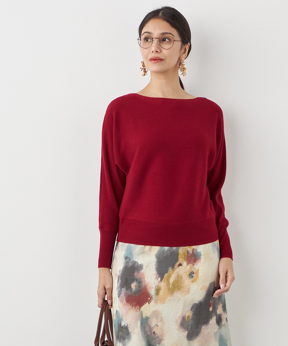 ドルマンスリーブニット