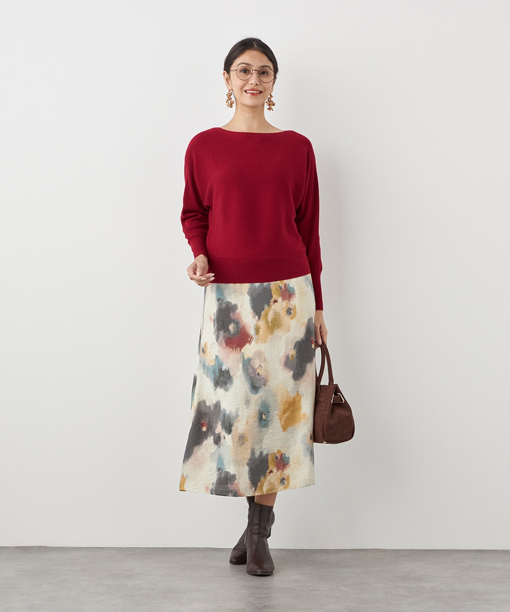 ドルマンスリーブニット