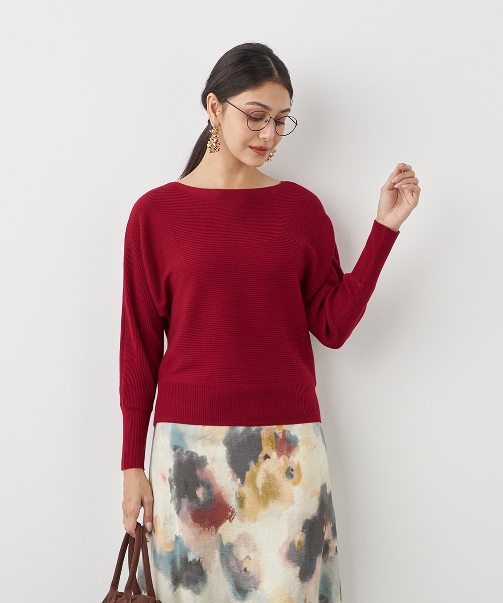 ドルマンスリーブニット