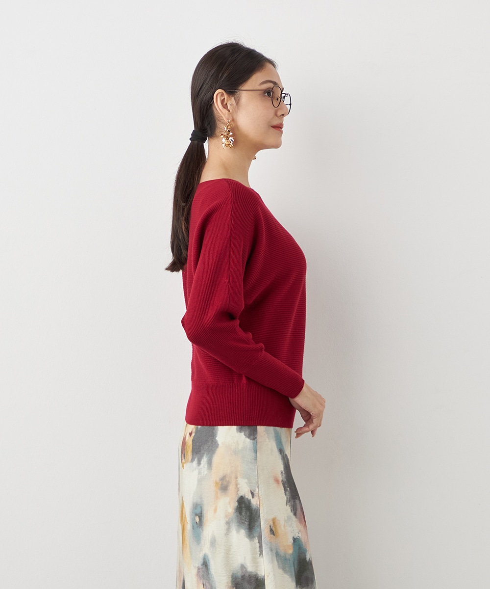 ドルマンスリーブニット