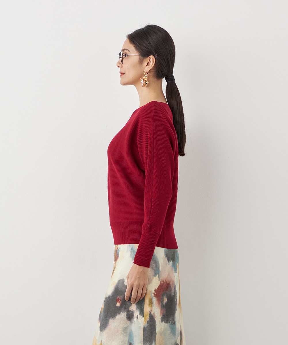 ドルマンスリーブニット