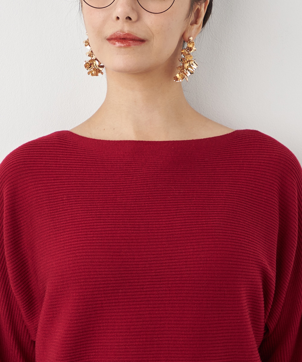 ドルマンスリーブニット