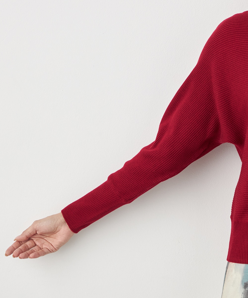 ドルマンスリーブニット