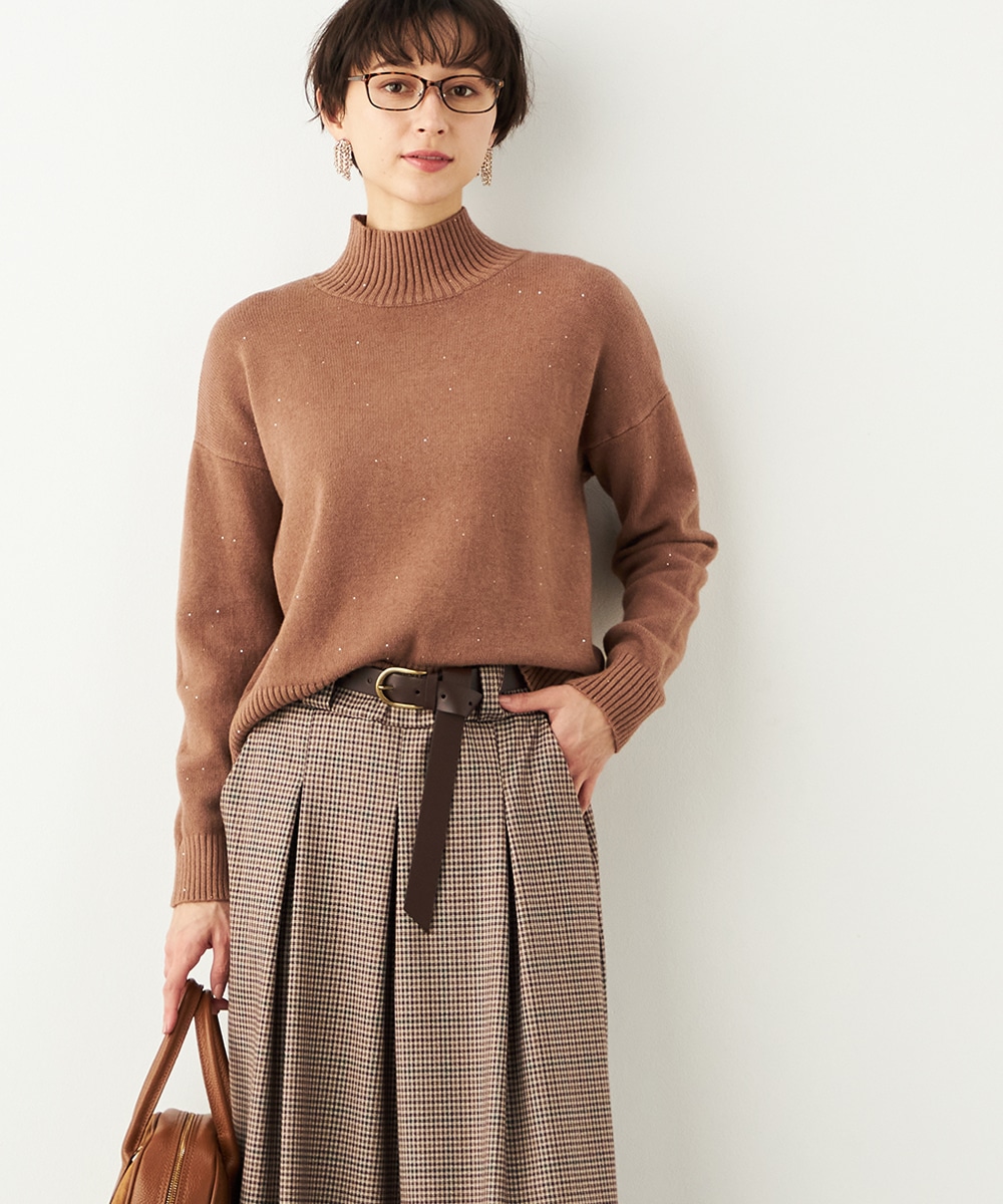 ラメタートルニット