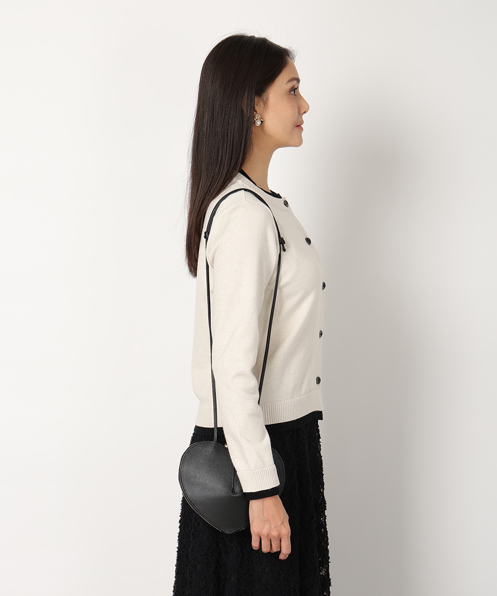 レイヤードバイカラーニットカーディガン