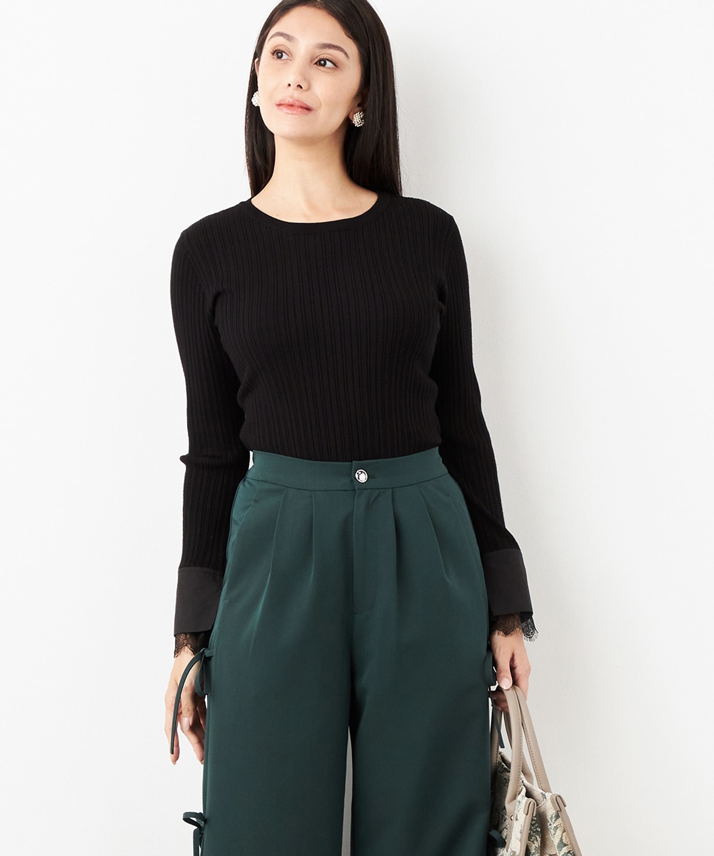  armoire capriceのレースカフスプルオーバー