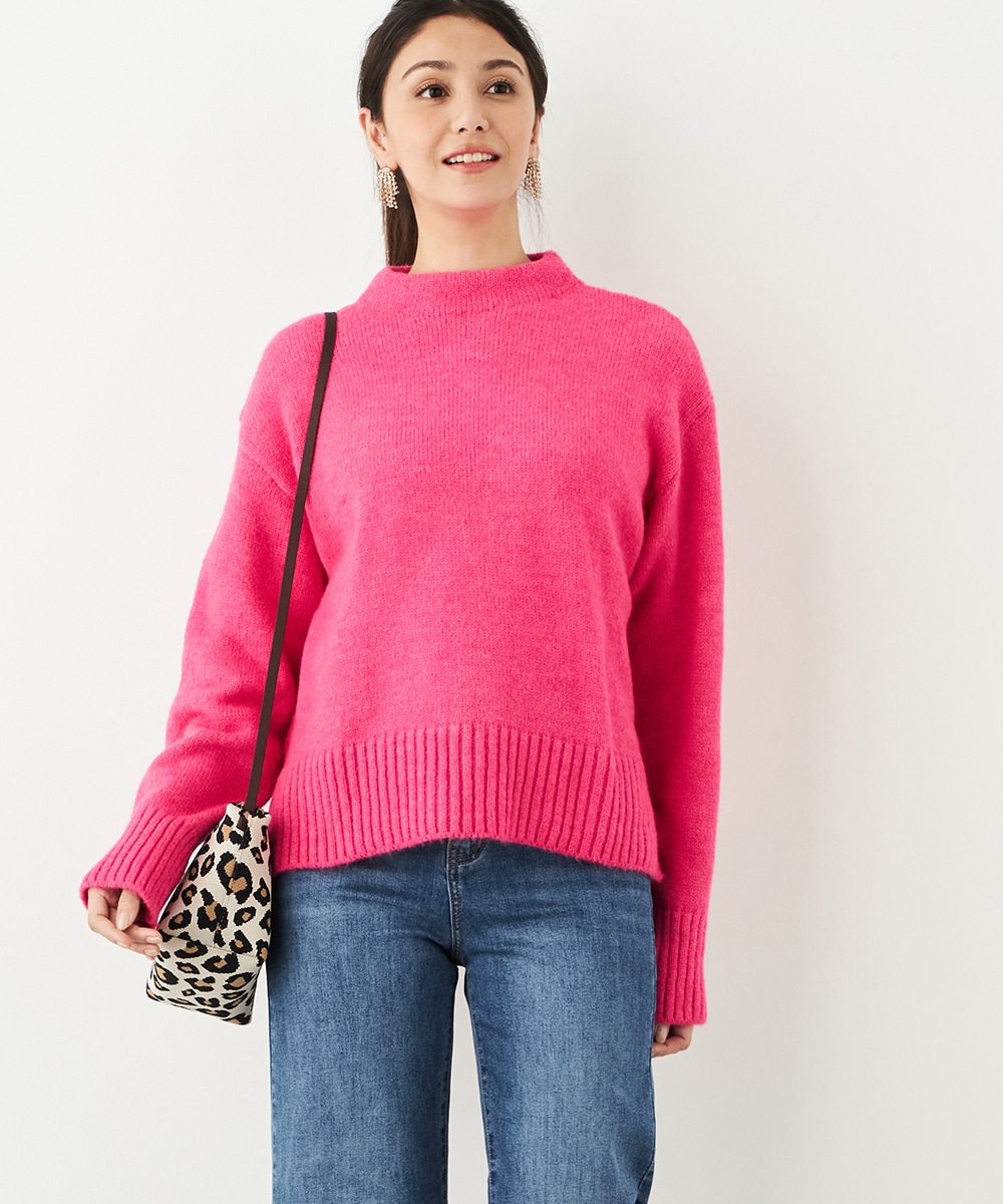 モックネックニット