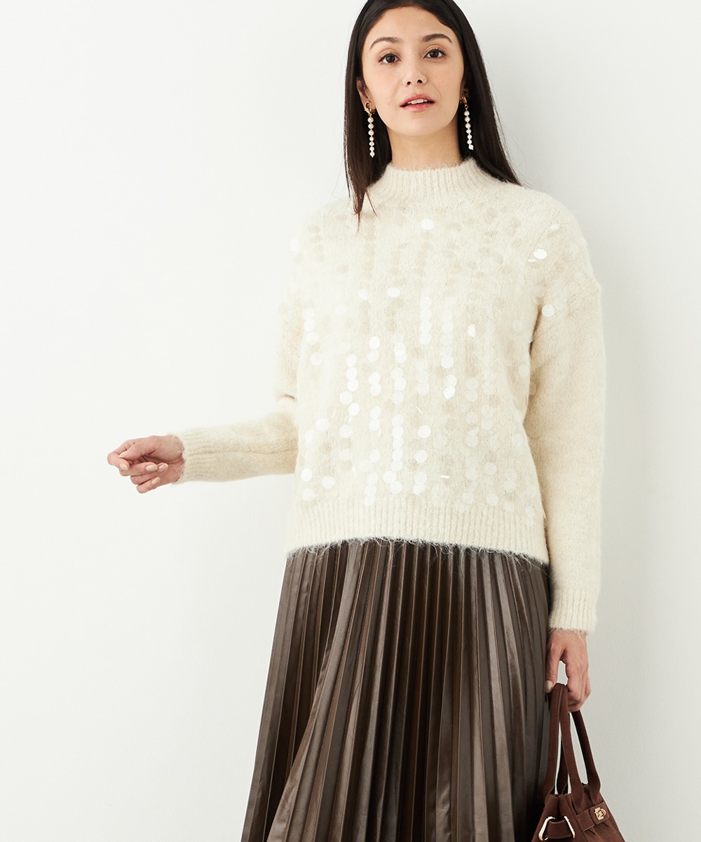 スパンコールニット