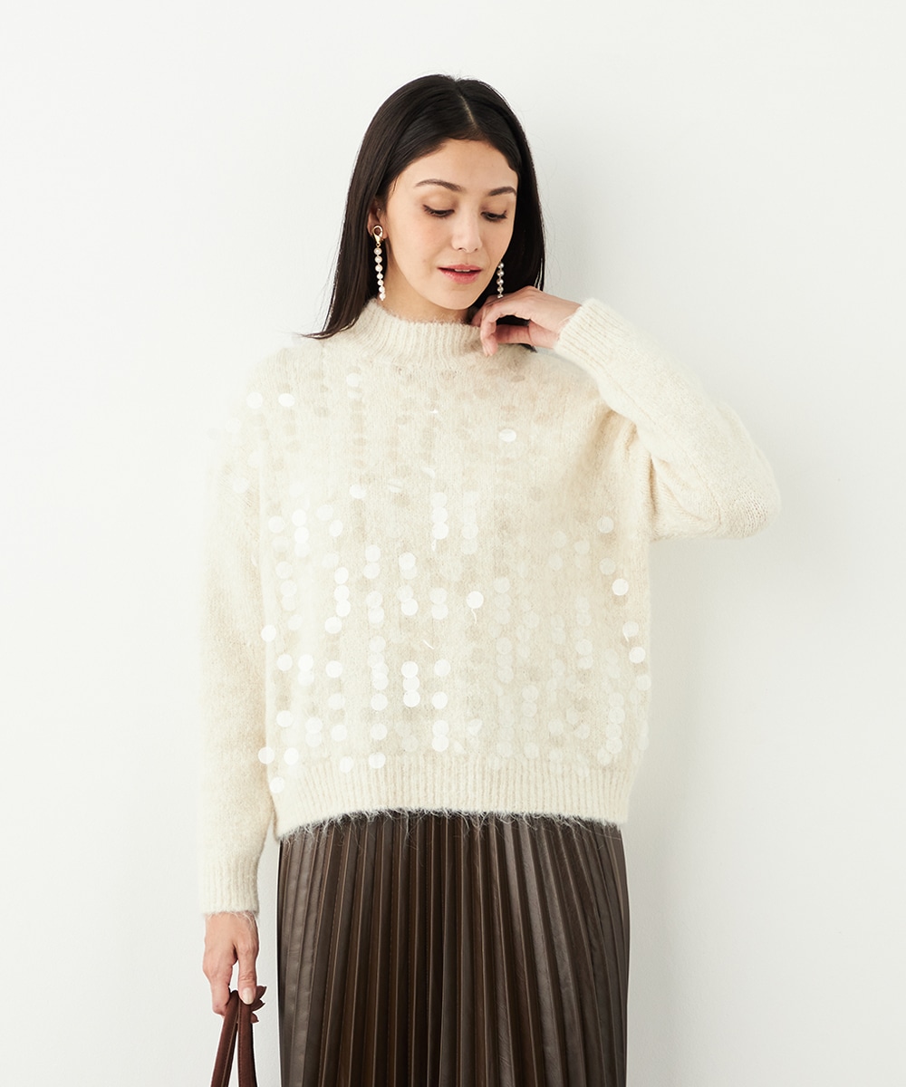 スパンコールニット