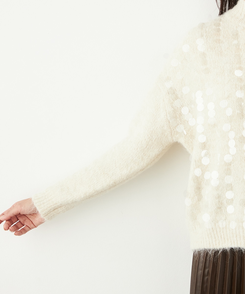 スパンコールニット