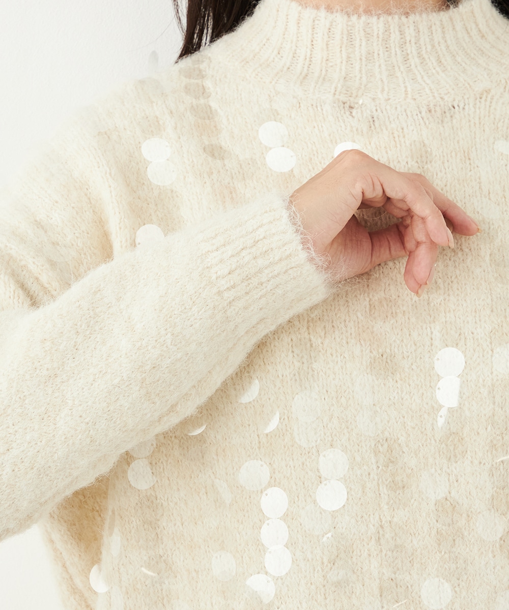 スパンコールニット