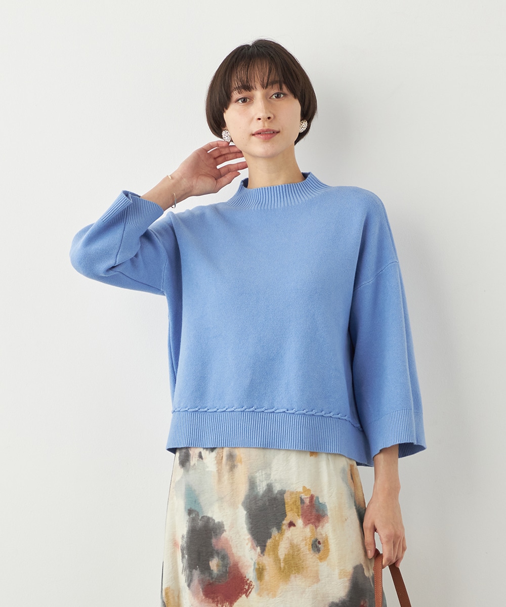 デザインハイネックニット