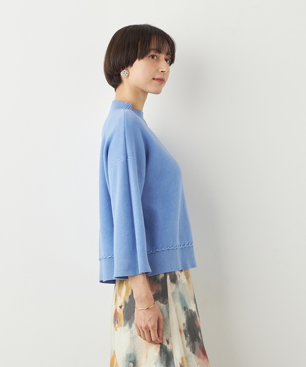 デザインハイネックニット