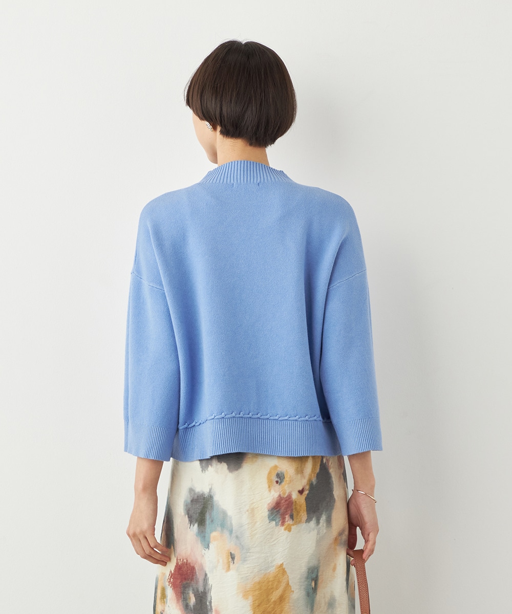 デザインハイネックニット