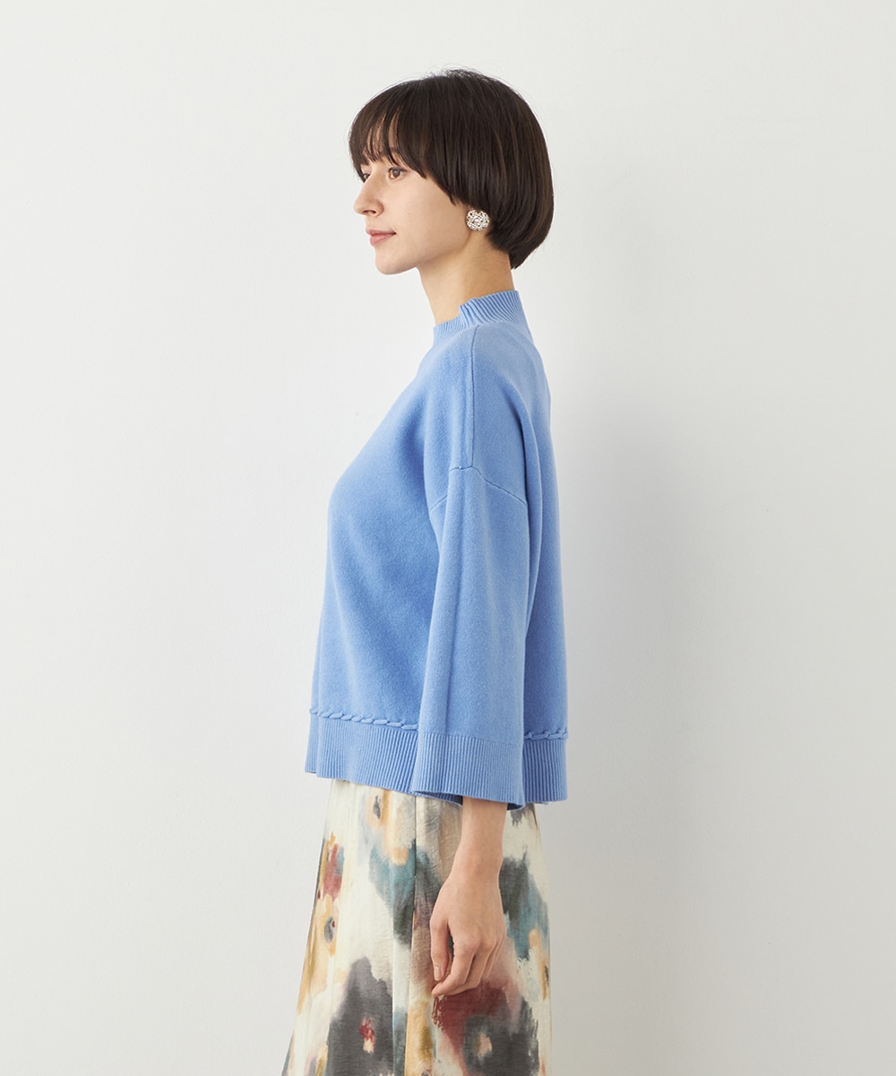 デザインハイネックニット