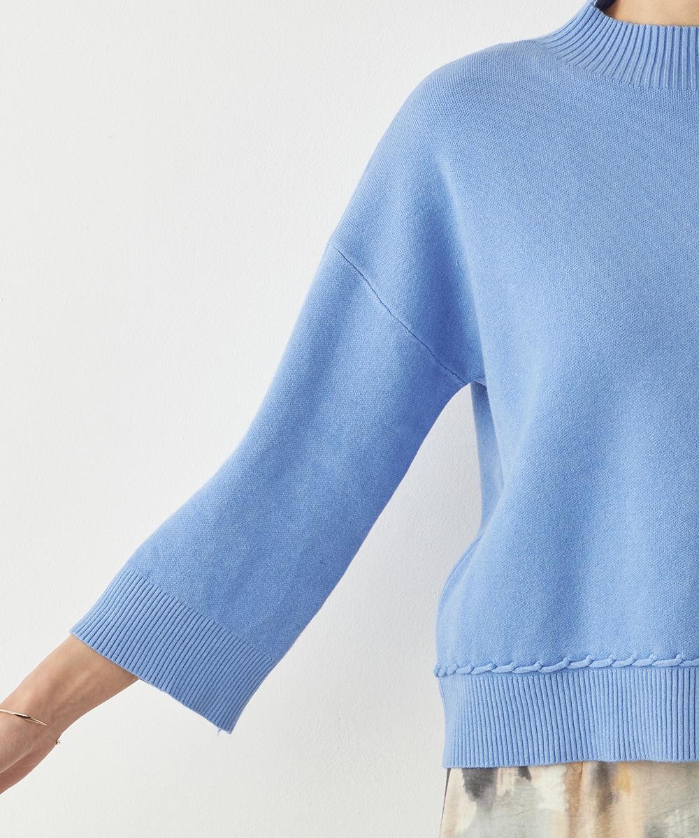 デザインハイネックニット