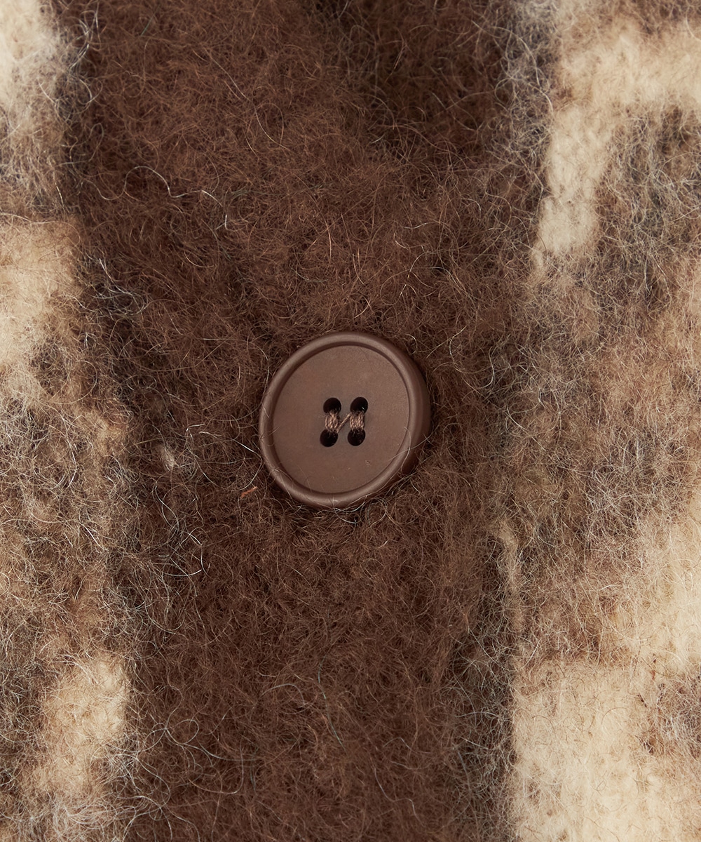 ビジュー釦ニットカーディガン