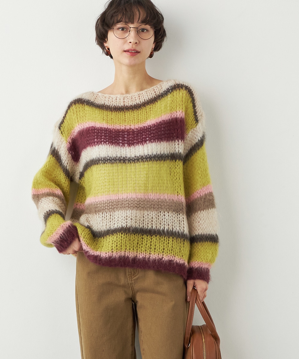  armoire capriceのボーダーニット