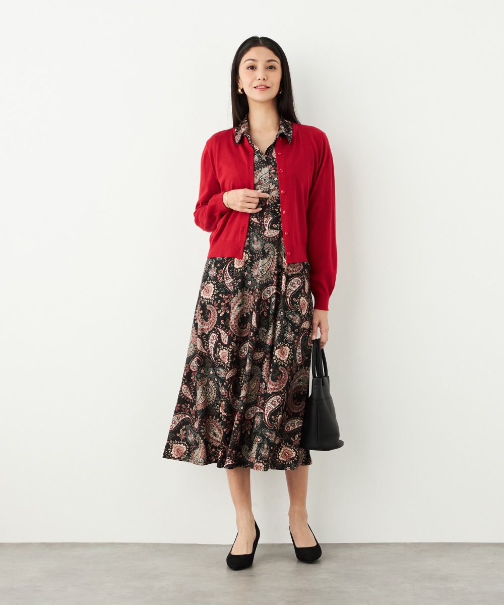 クルーネックラメカーディガン