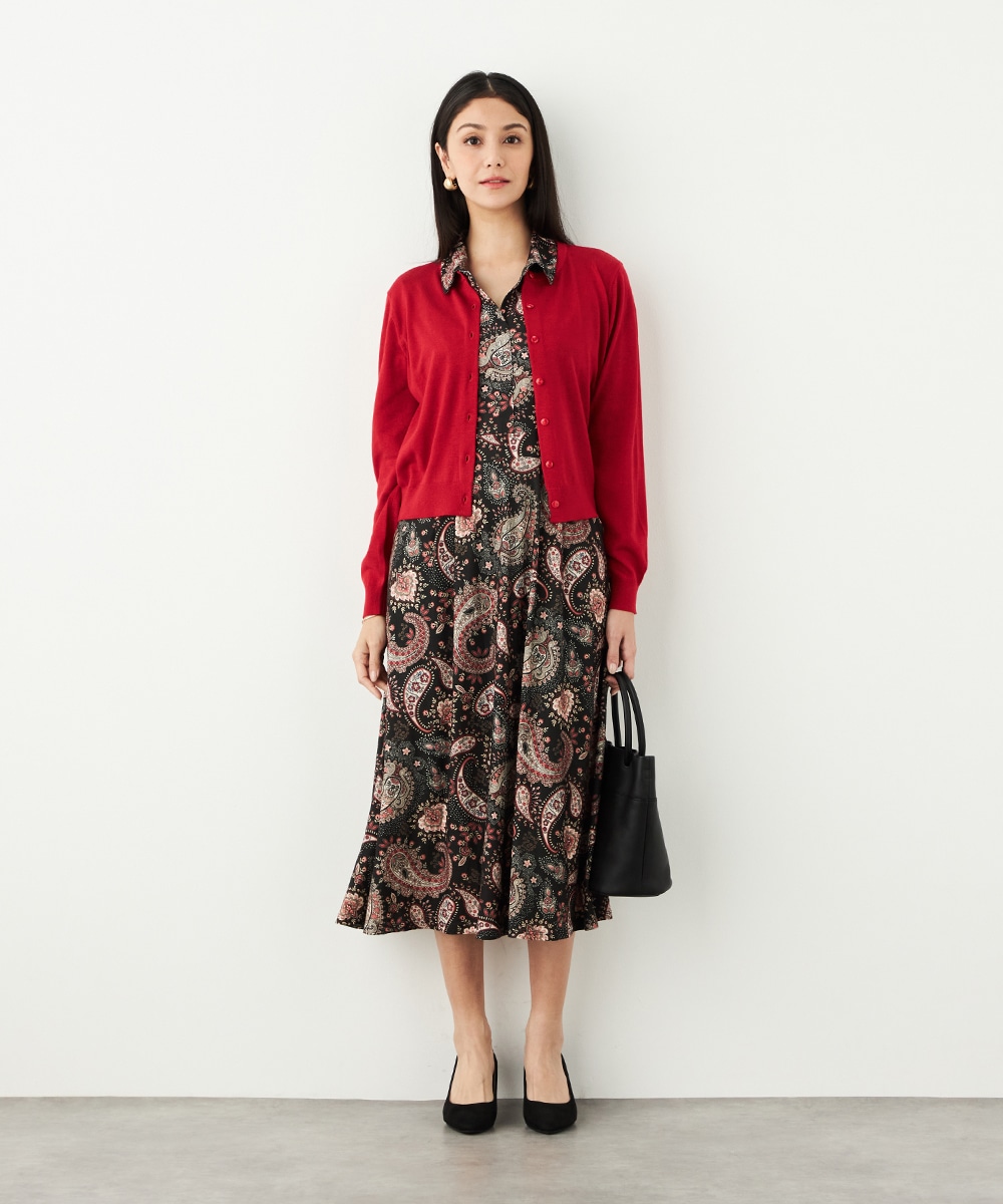 クルーネックラメカーディガン