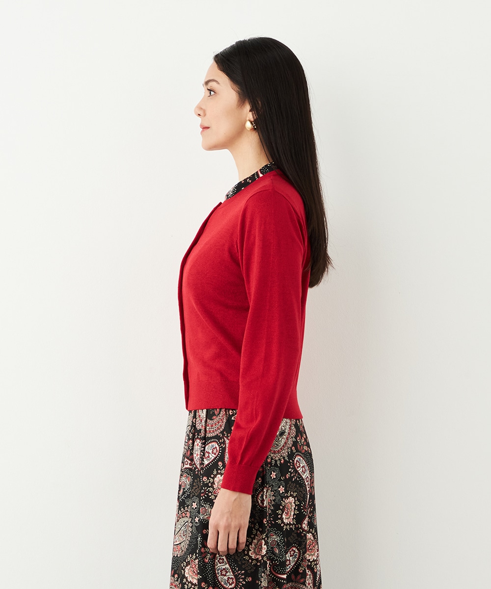 クルーネックラメカーディガン