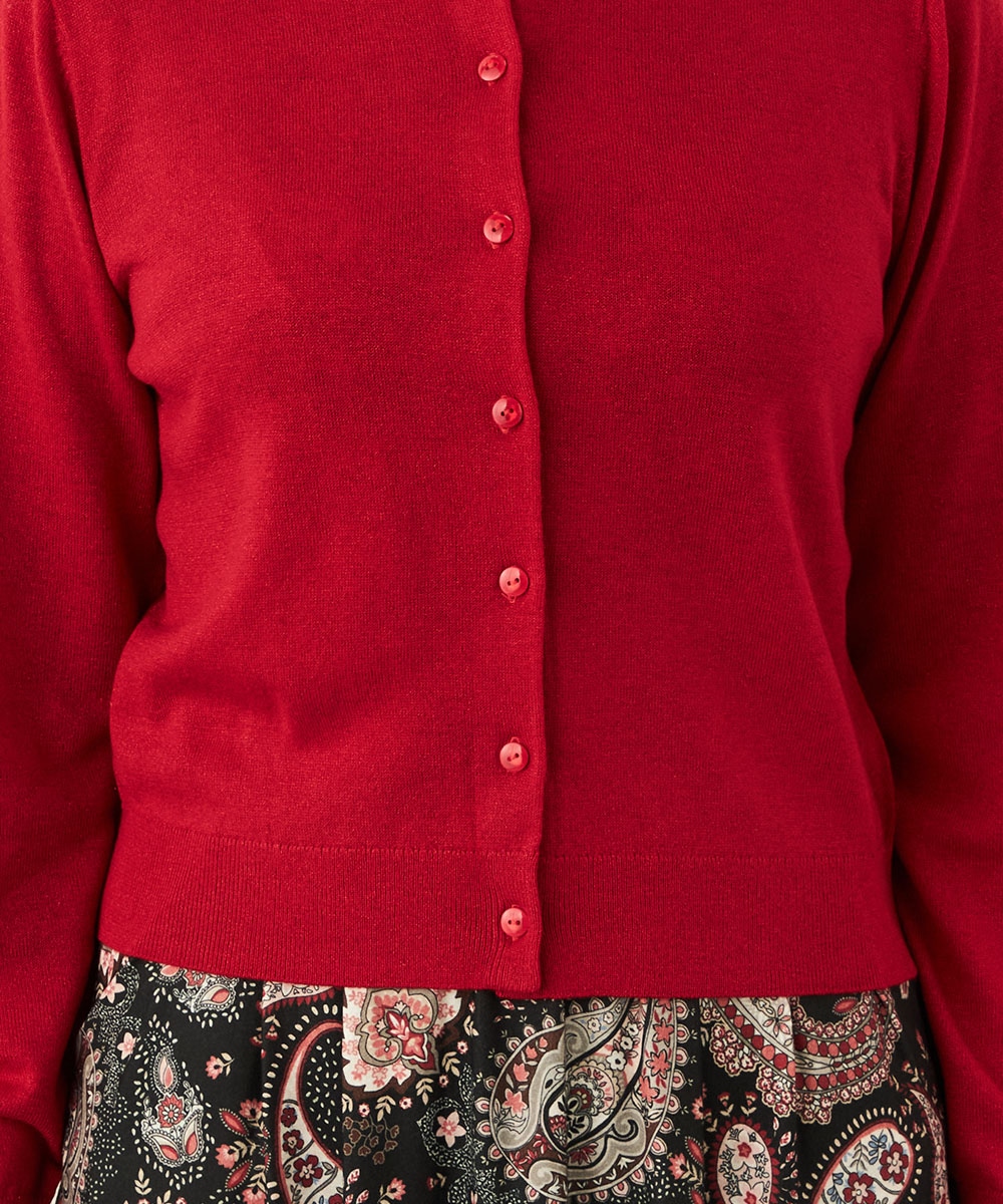 クルーネックラメカーディガン