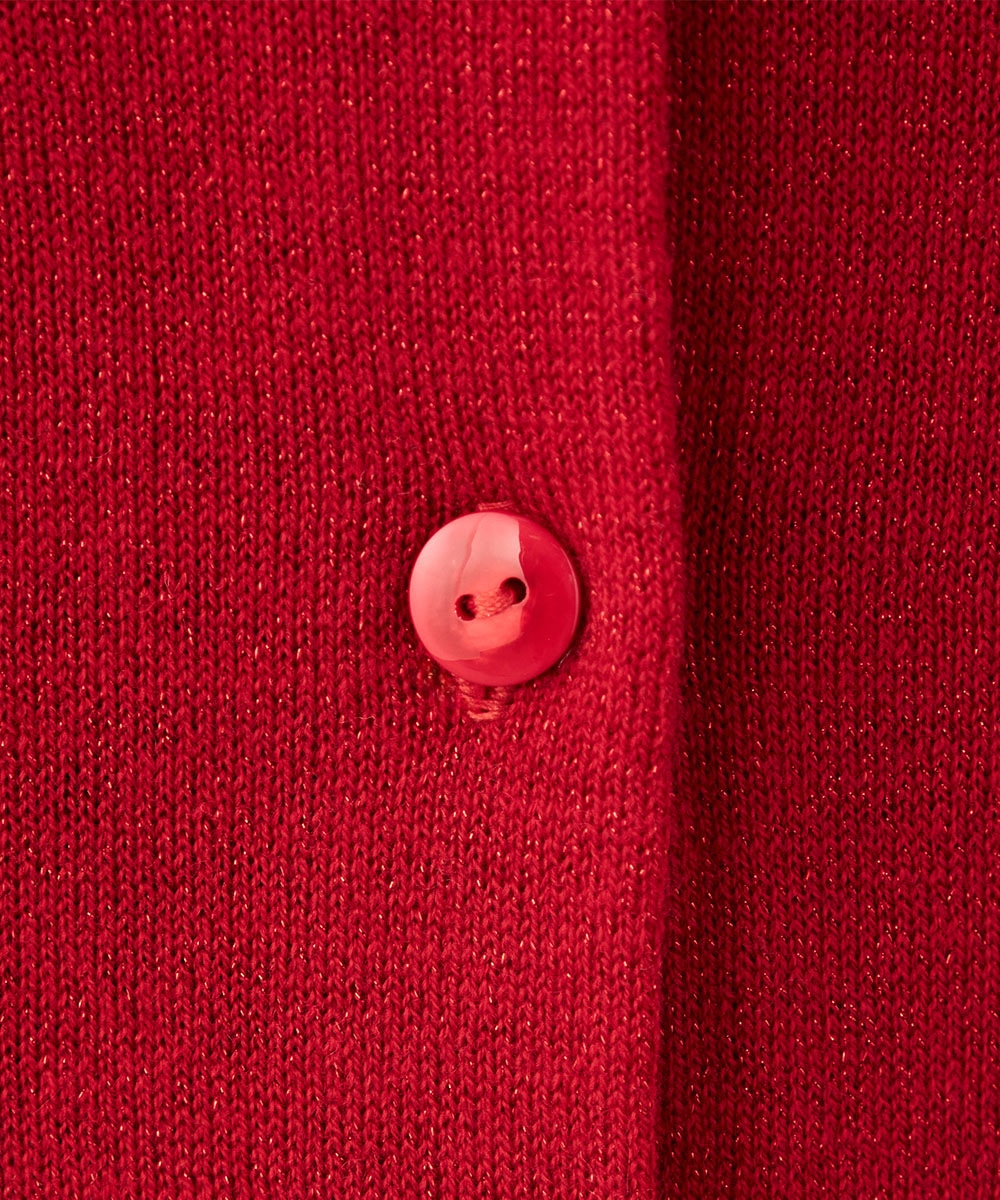 クルーネックラメカーディガン