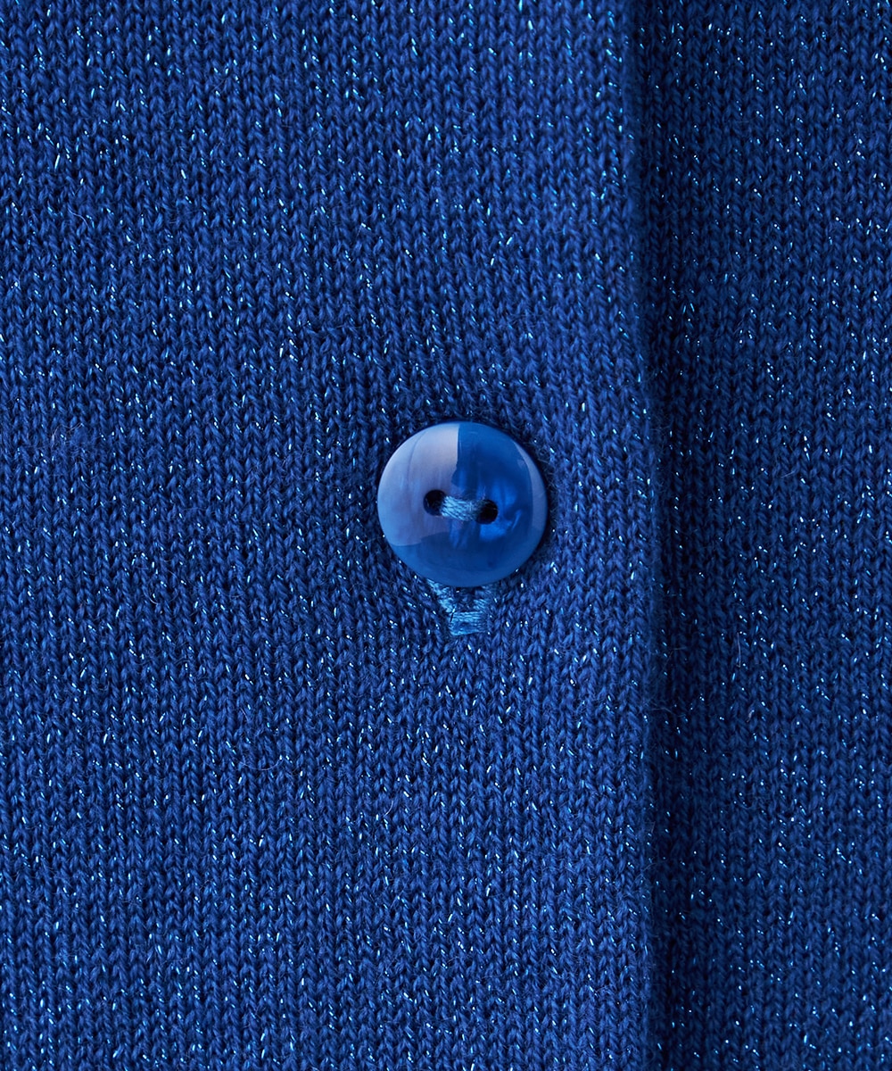 クルーネックラメカーディガン