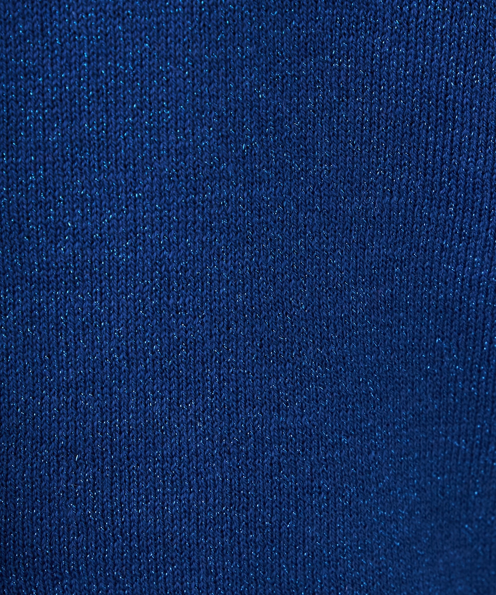 クルーネックラメカーディガン