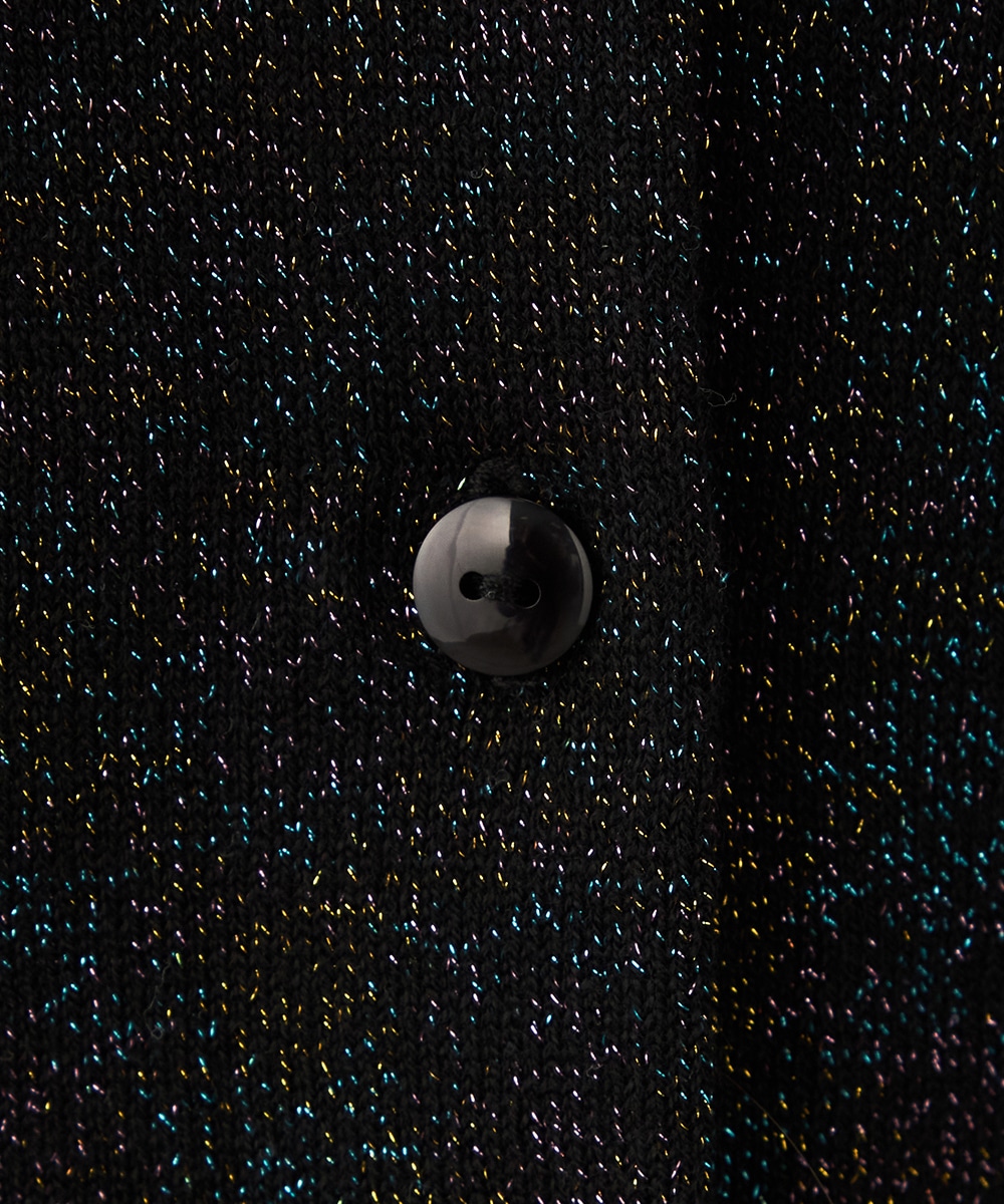 クルーネックラメカーディガン