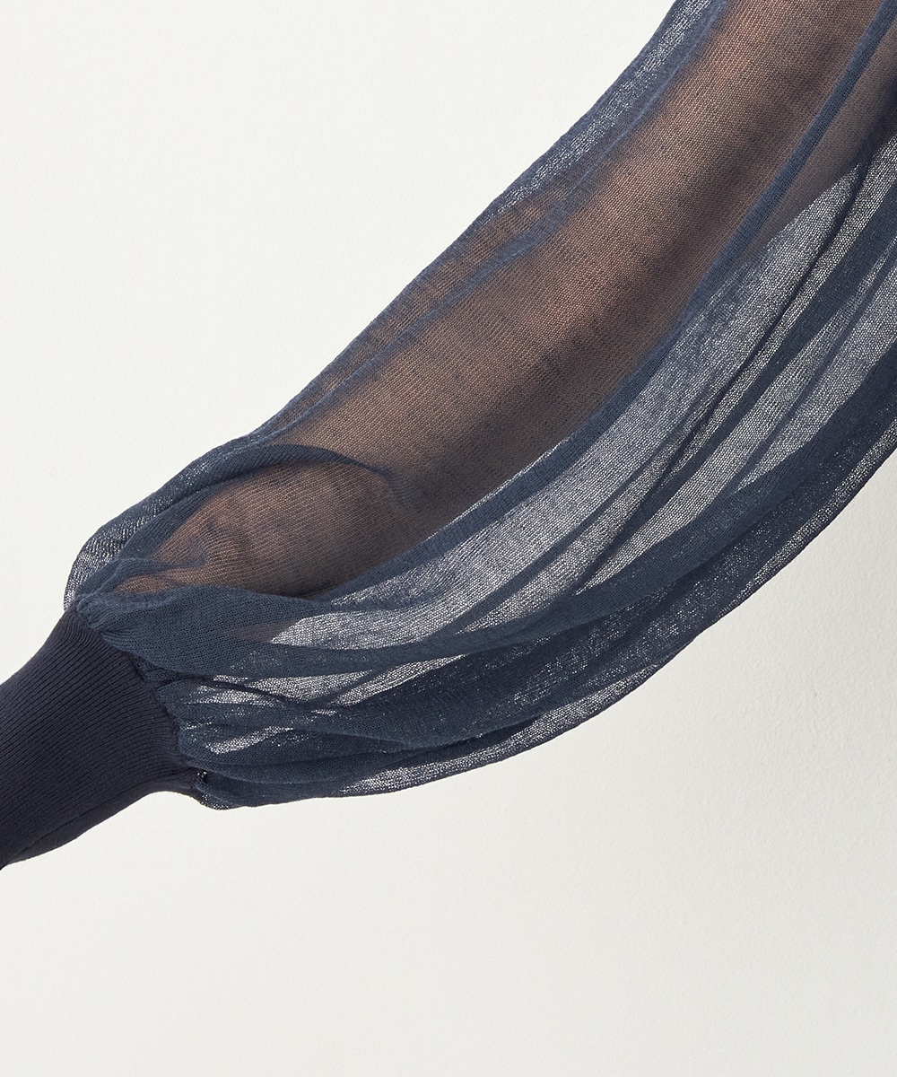 袖切り替えギャザートップス