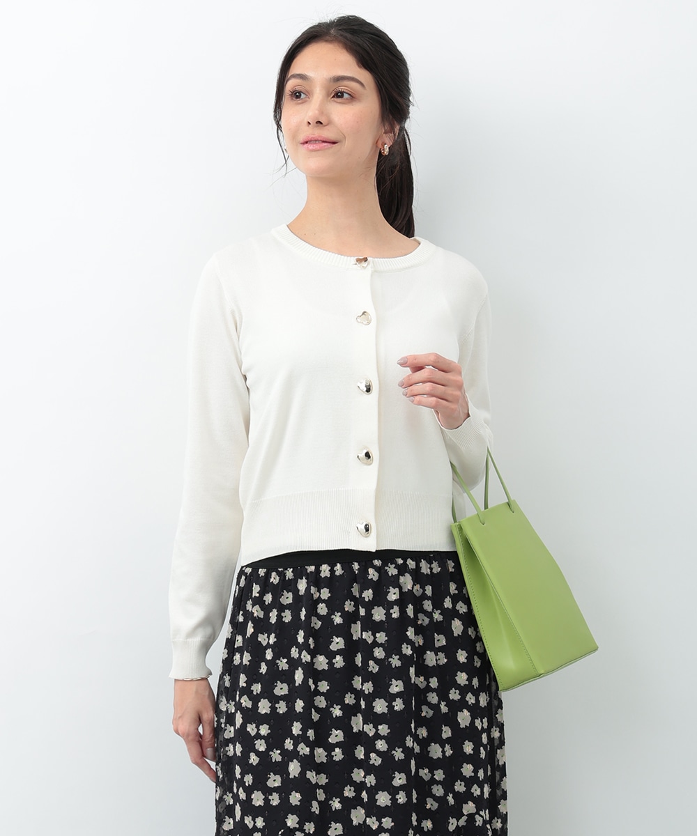 ハートボタンカーディガン