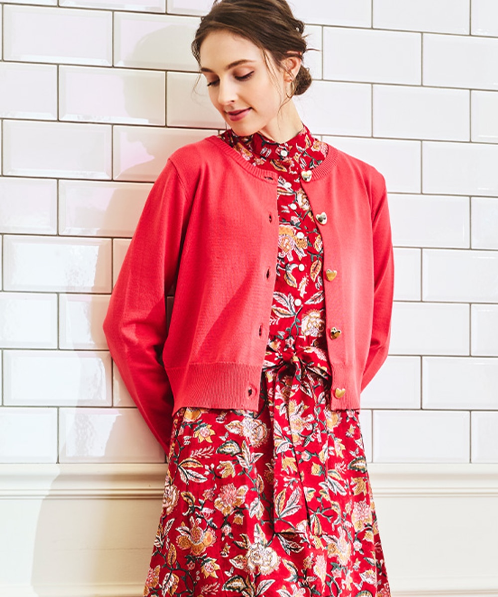 ハートボタンカーディガン