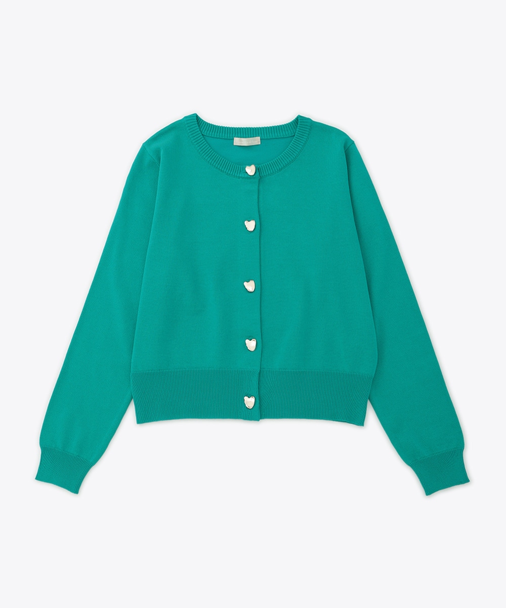 ハートボタンカーディガン