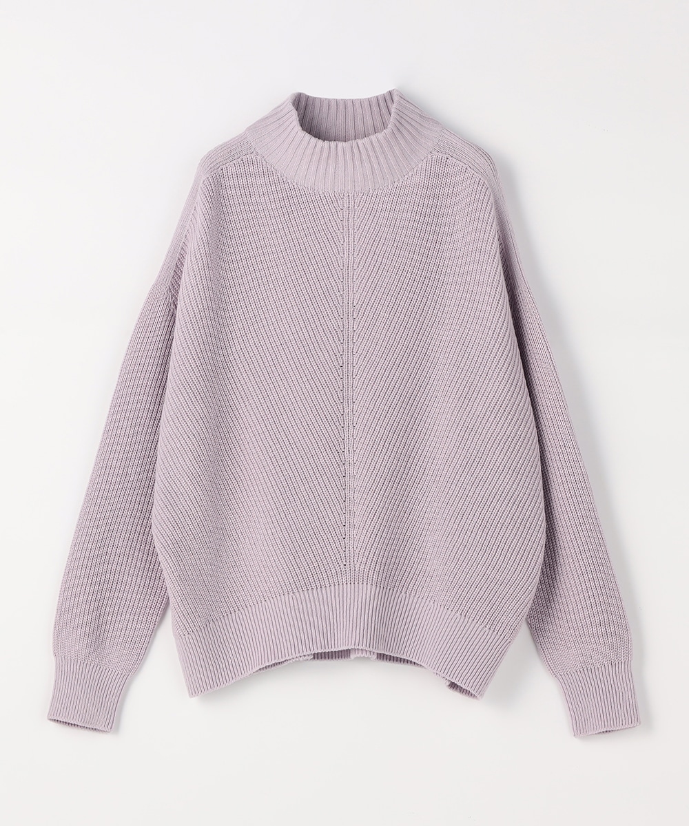 バルキーハイネックホールガーメントニット