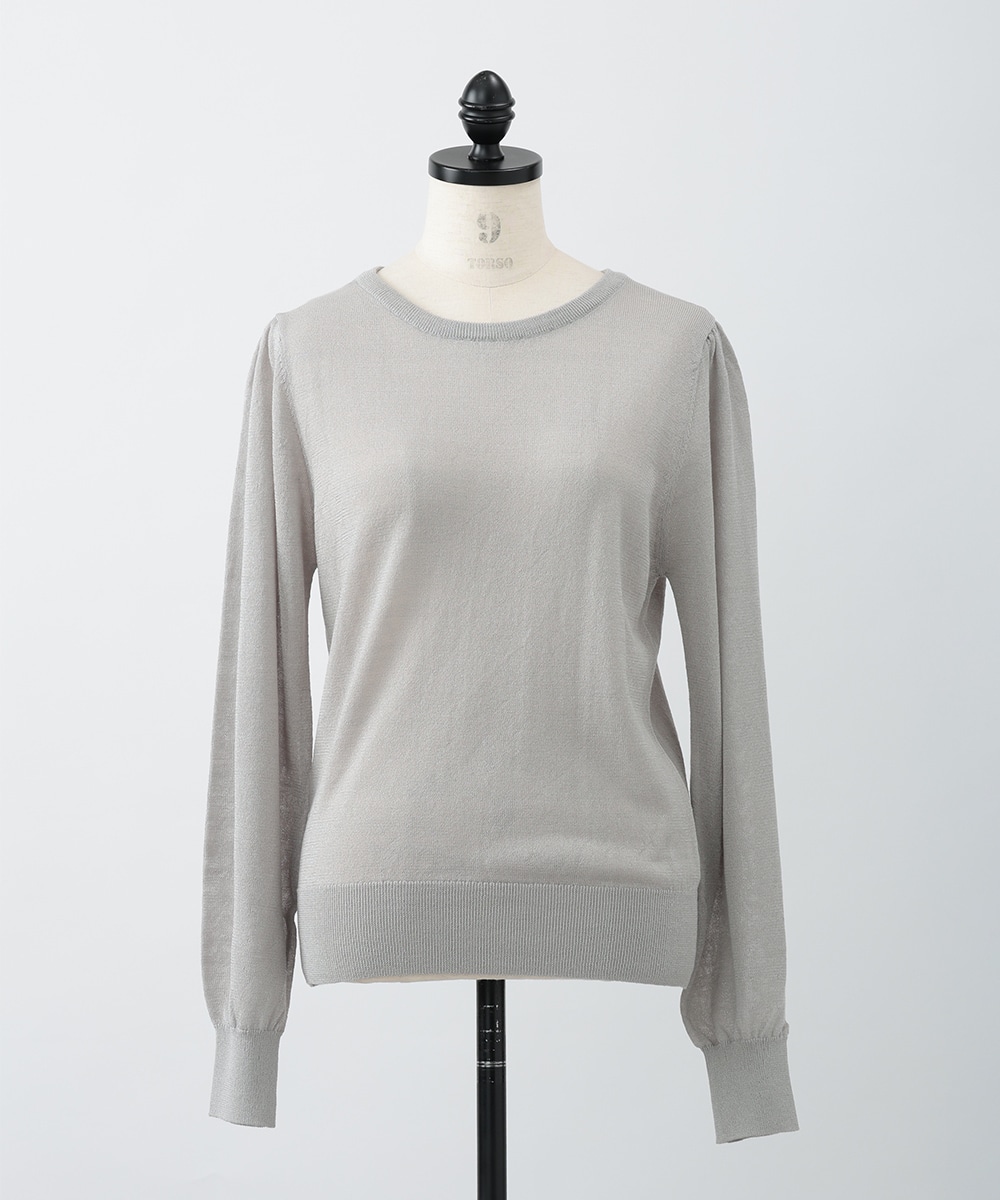 ラメパフスリーブプルオーバー