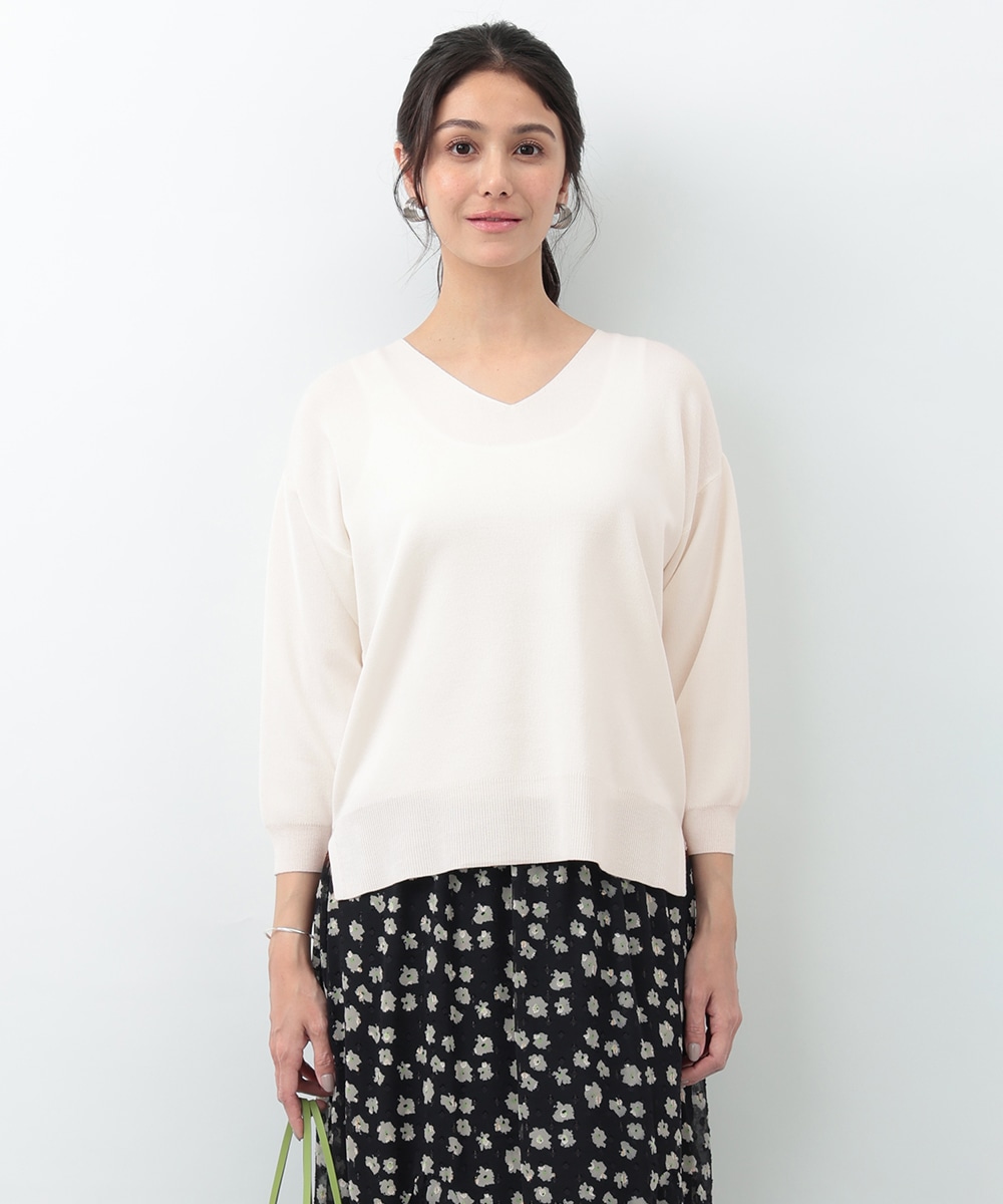 テンセルVネックプルオーバー