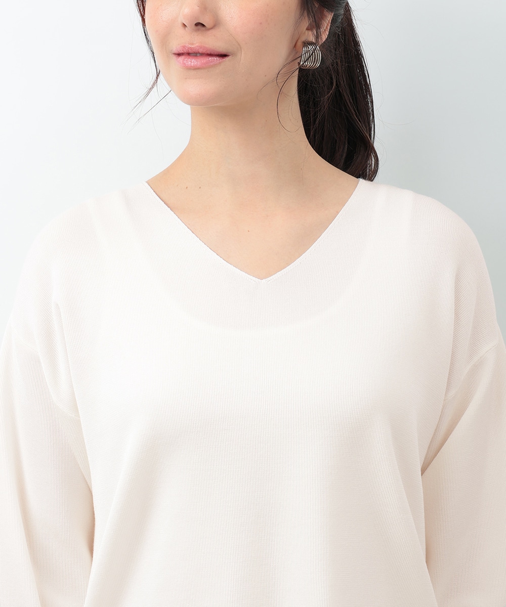 テンセルVネックプルオーバー