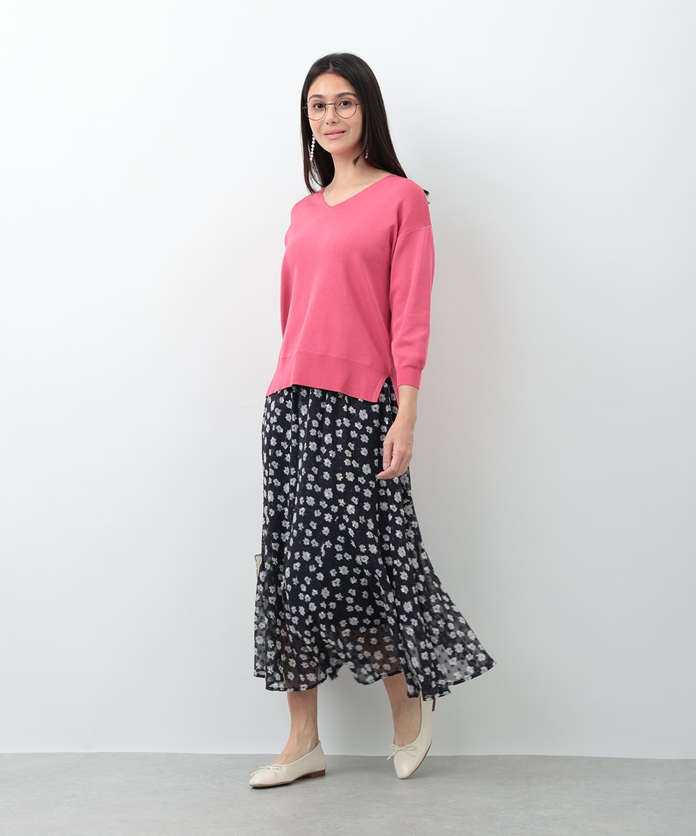 テンセルVネックプルオーバー