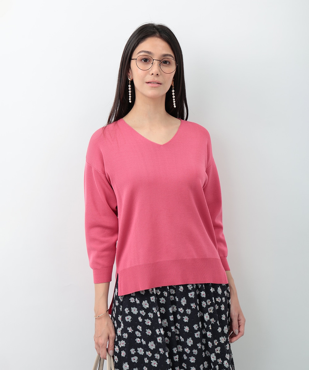 テンセルVネックプルオーバー