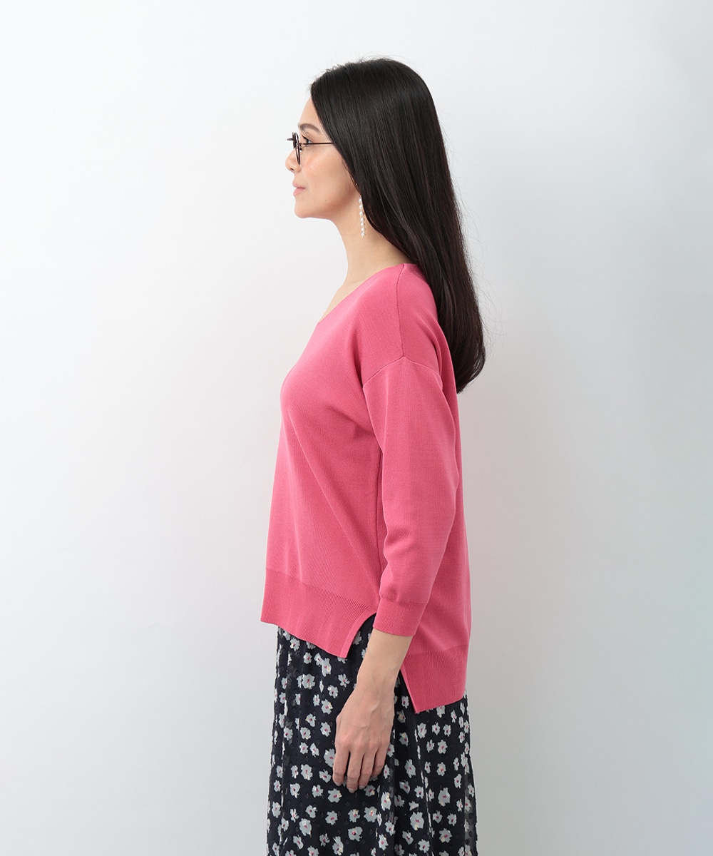 テンセルVネックプルオーバー