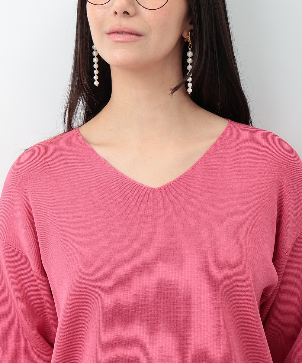 テンセルVネックプルオーバー