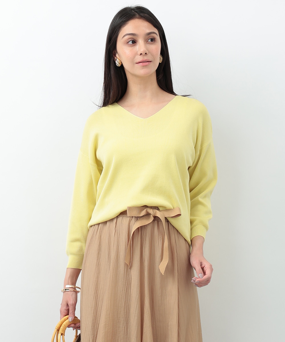 テンセルVネックプルオーバー