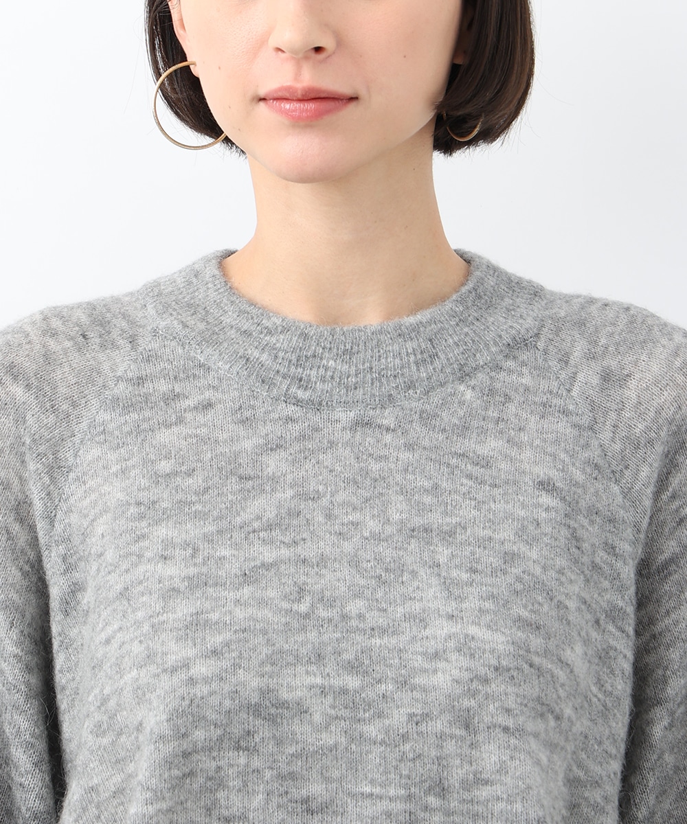 サイドリボンモヘア混ニット