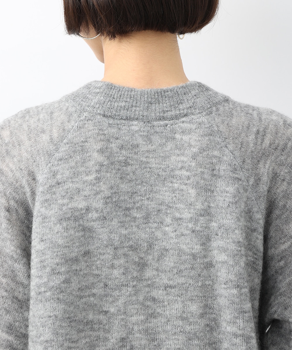 サイドリボンモヘア混ニット