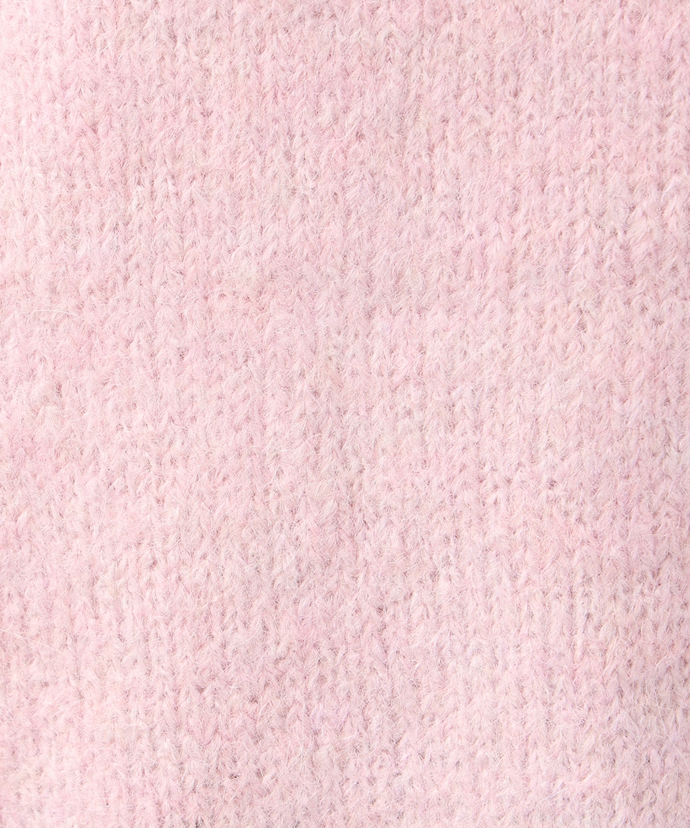 アルパカ混半袖ニット