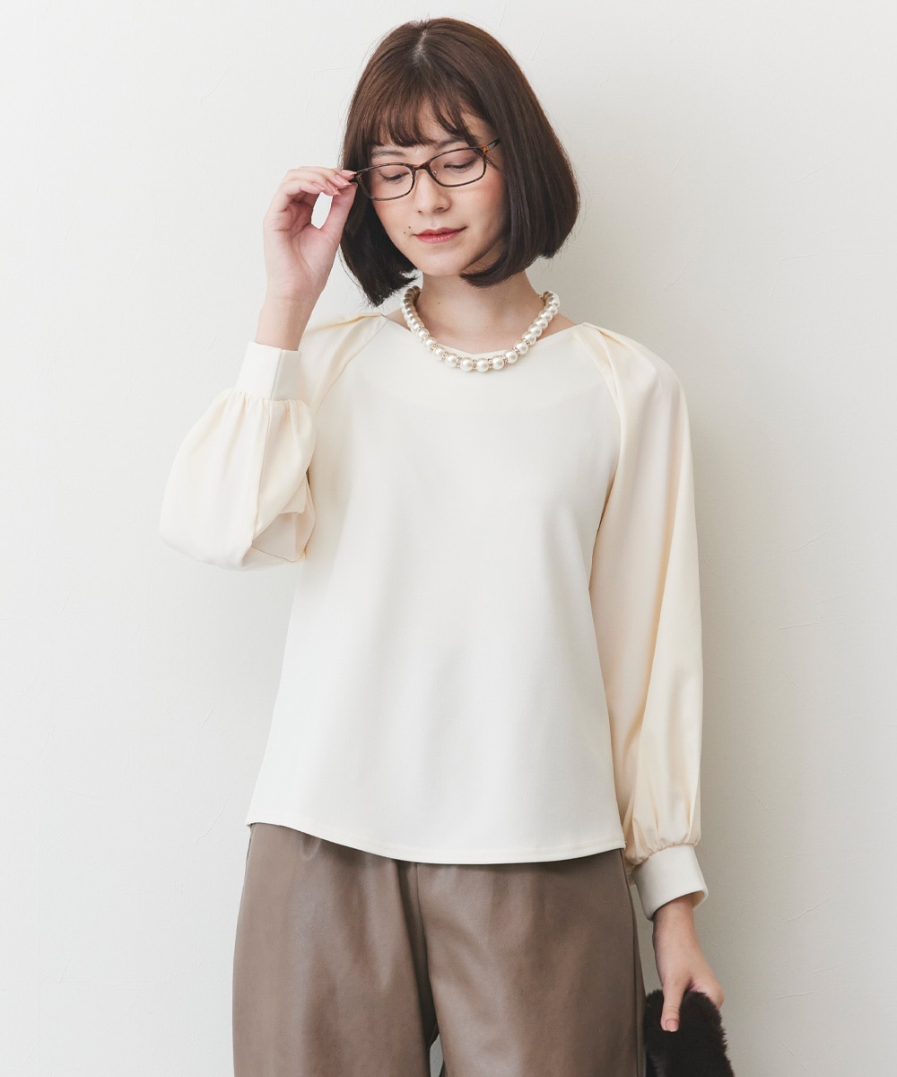  armoire capriceのタック袖TOPS