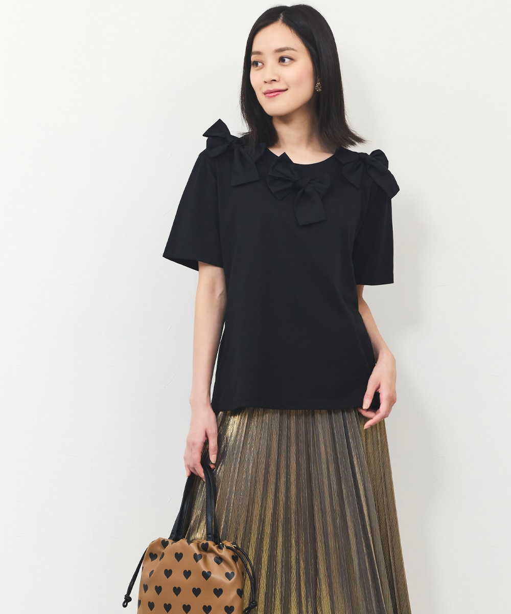  armoire capriceのリボンTシャツ