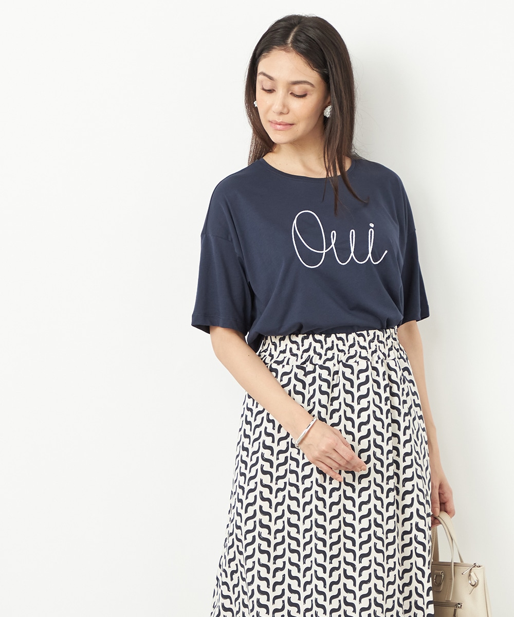  armoire capriceのロープ刺繍Tシャツ