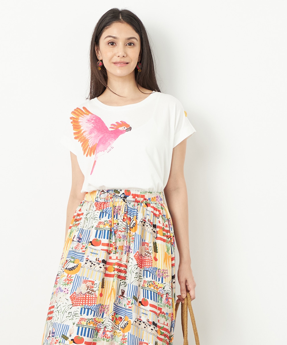  armoire capriceのオウムTシャツ